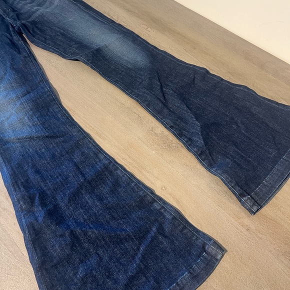 Agolde Women's Dark Blue Flared Jeans - Brand New - Picture 6 of 9